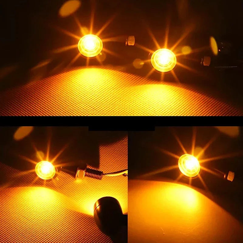Mini Direccionales LED Tipo Bala 8mm | Ámbar / Rojo