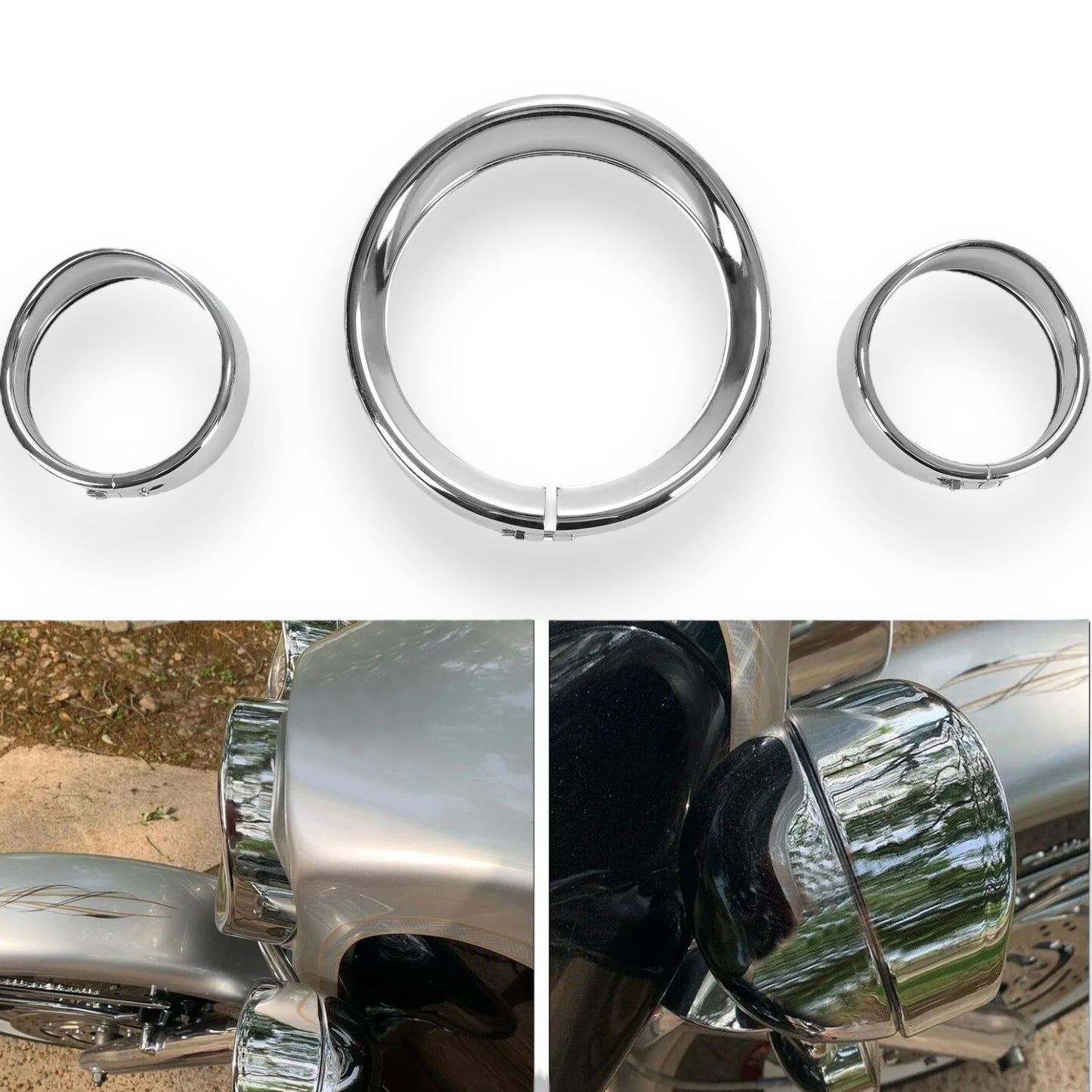Juego de x3 Bisel para faros de 4.5” y 7”