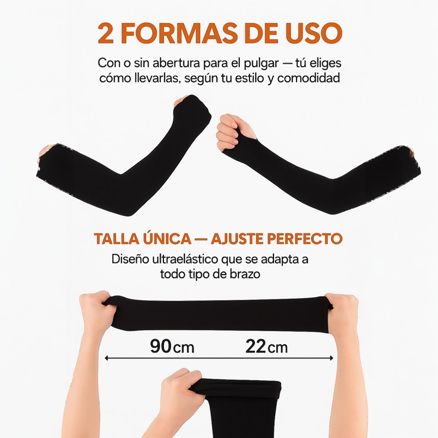 Mangas de brazo tipo guante