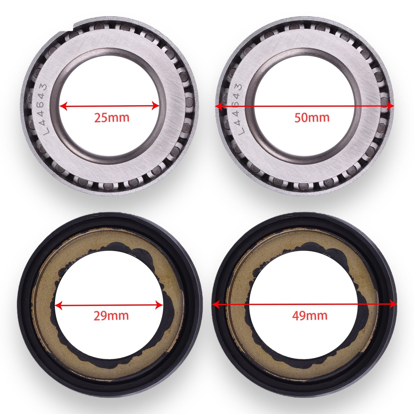 Kit tazas pistas base dirección para Harley Davidson