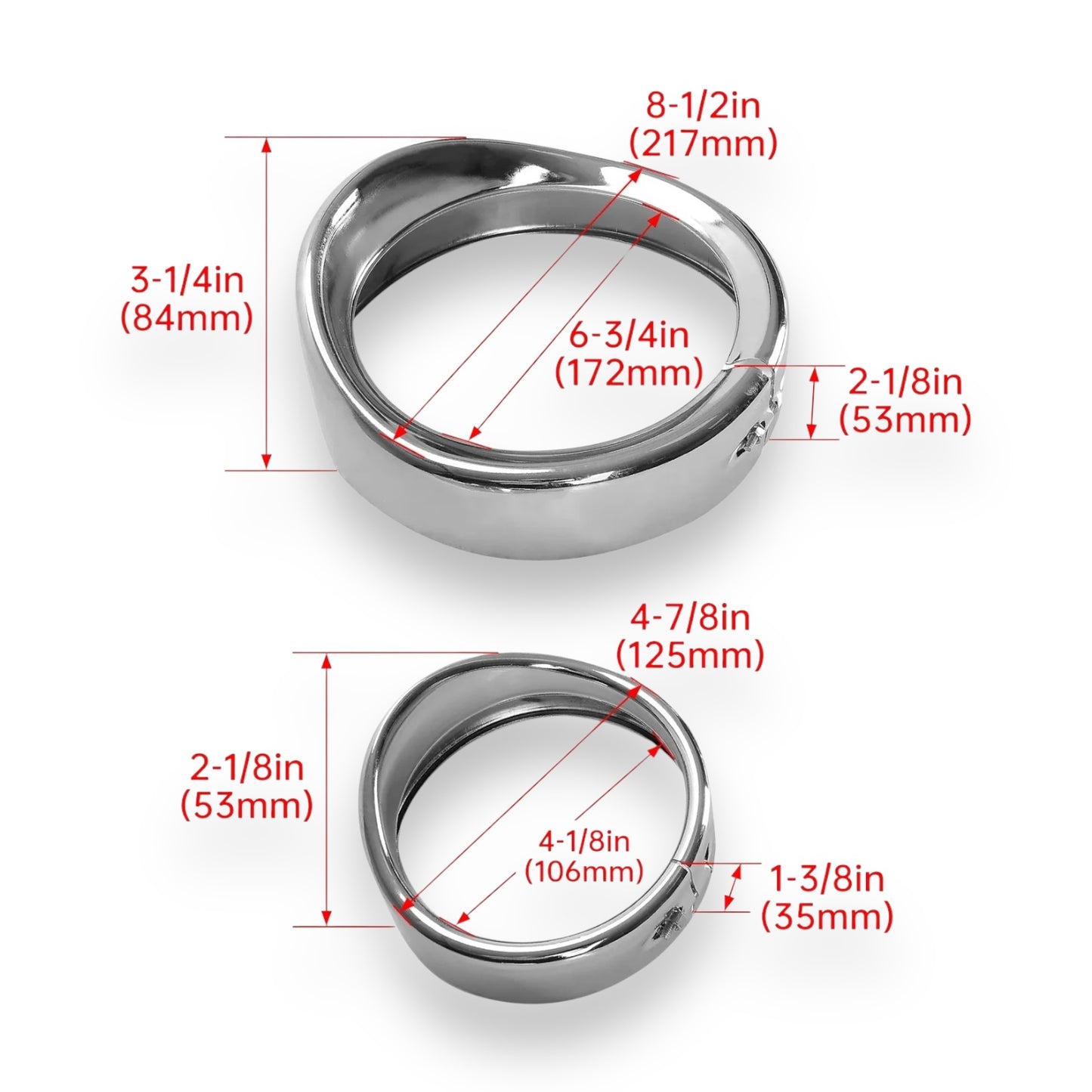 Juego de x3 Bisel para faros de 4.5” y 7”