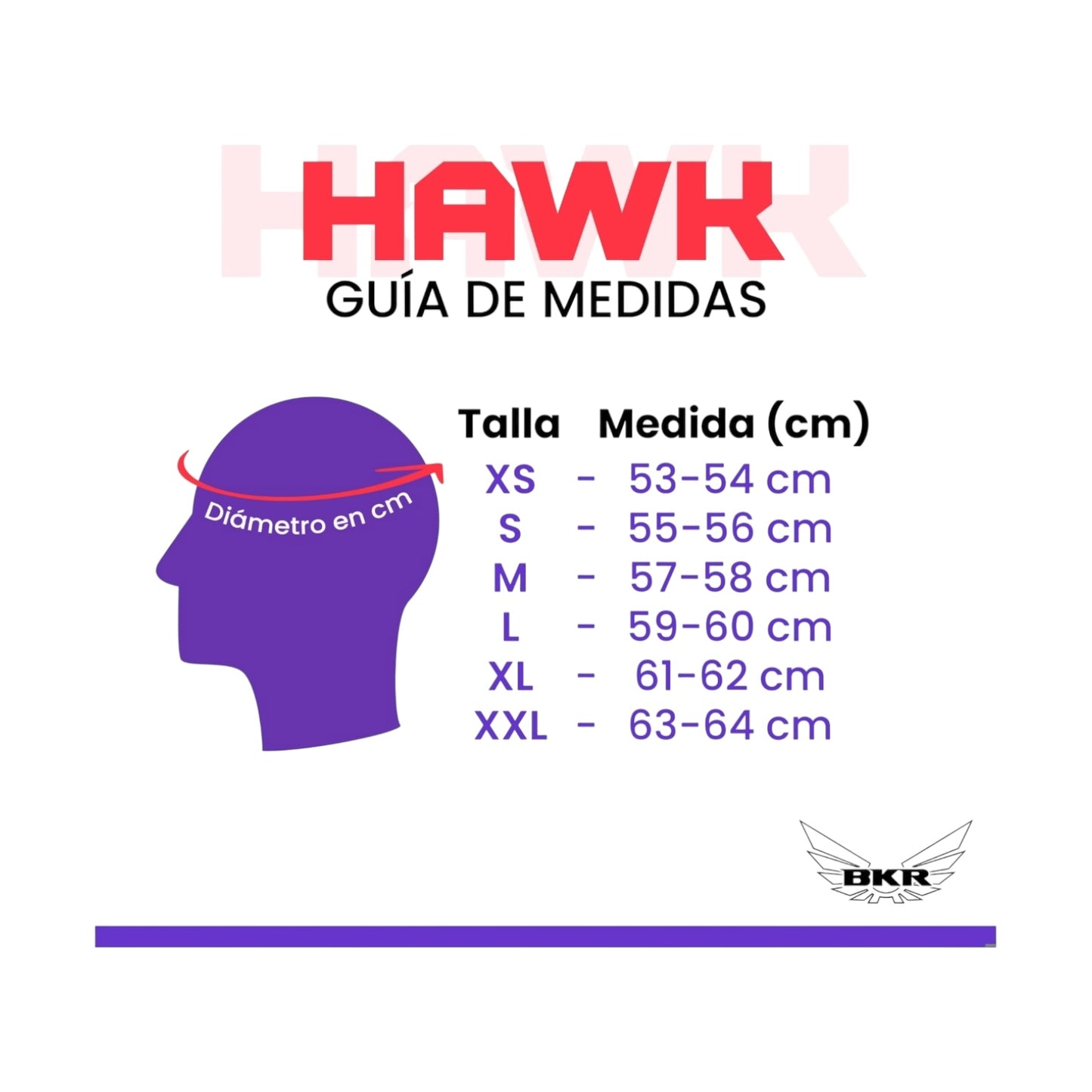 Casco cerrado BKR Hawk NG (DOT / ECE)