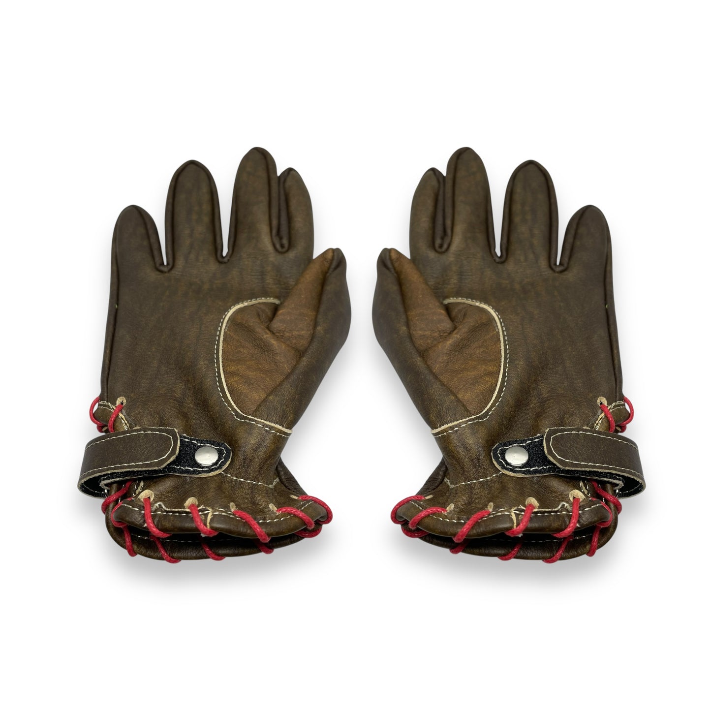 Guante café vintage cosido