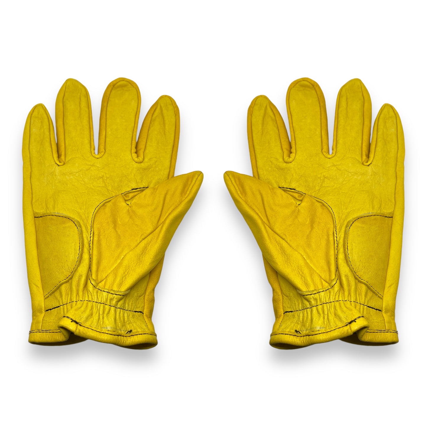 Guantes vintage de piel Mustard