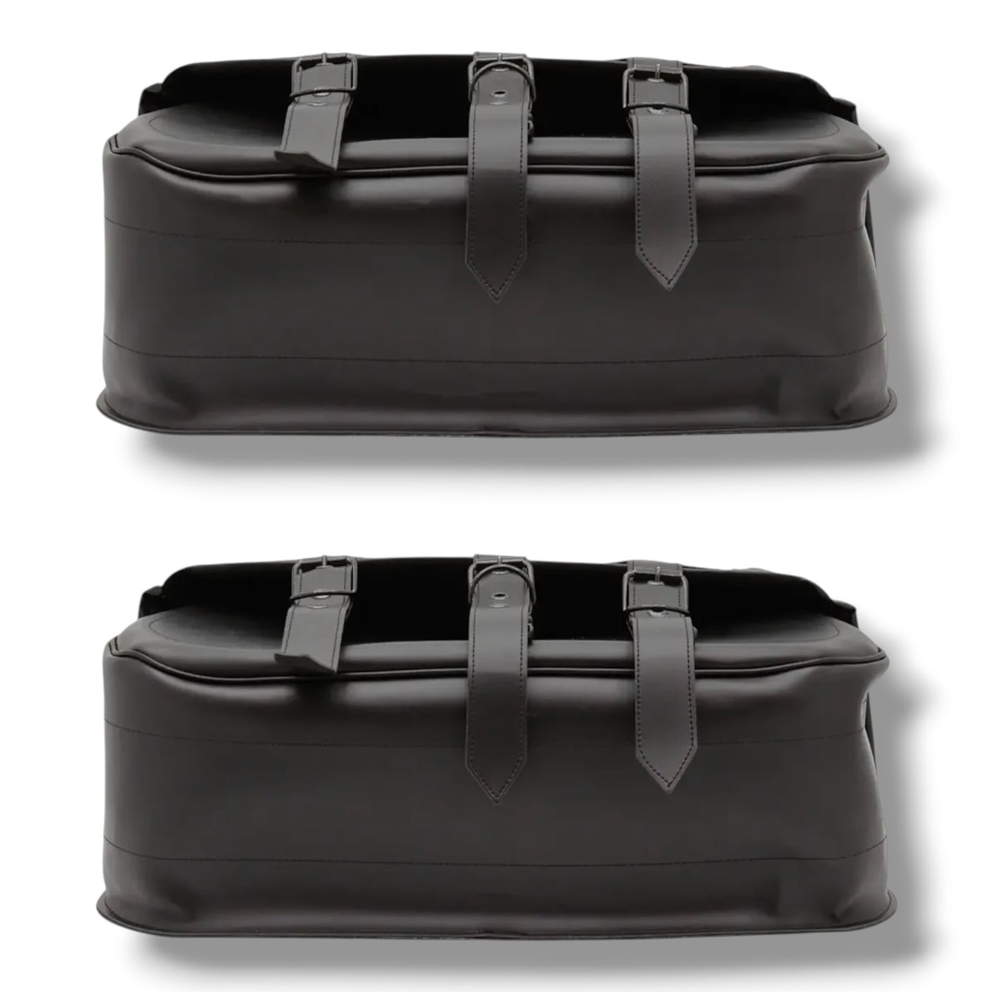 Alforjas de vinipiel para moto Solid Black XL