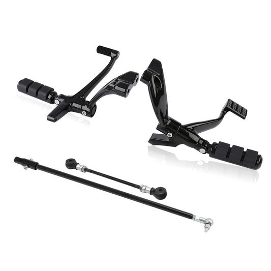 Kit de Mandos Adelantados para H-D Sportster XL883 / XL1200 | Negro / Cromo