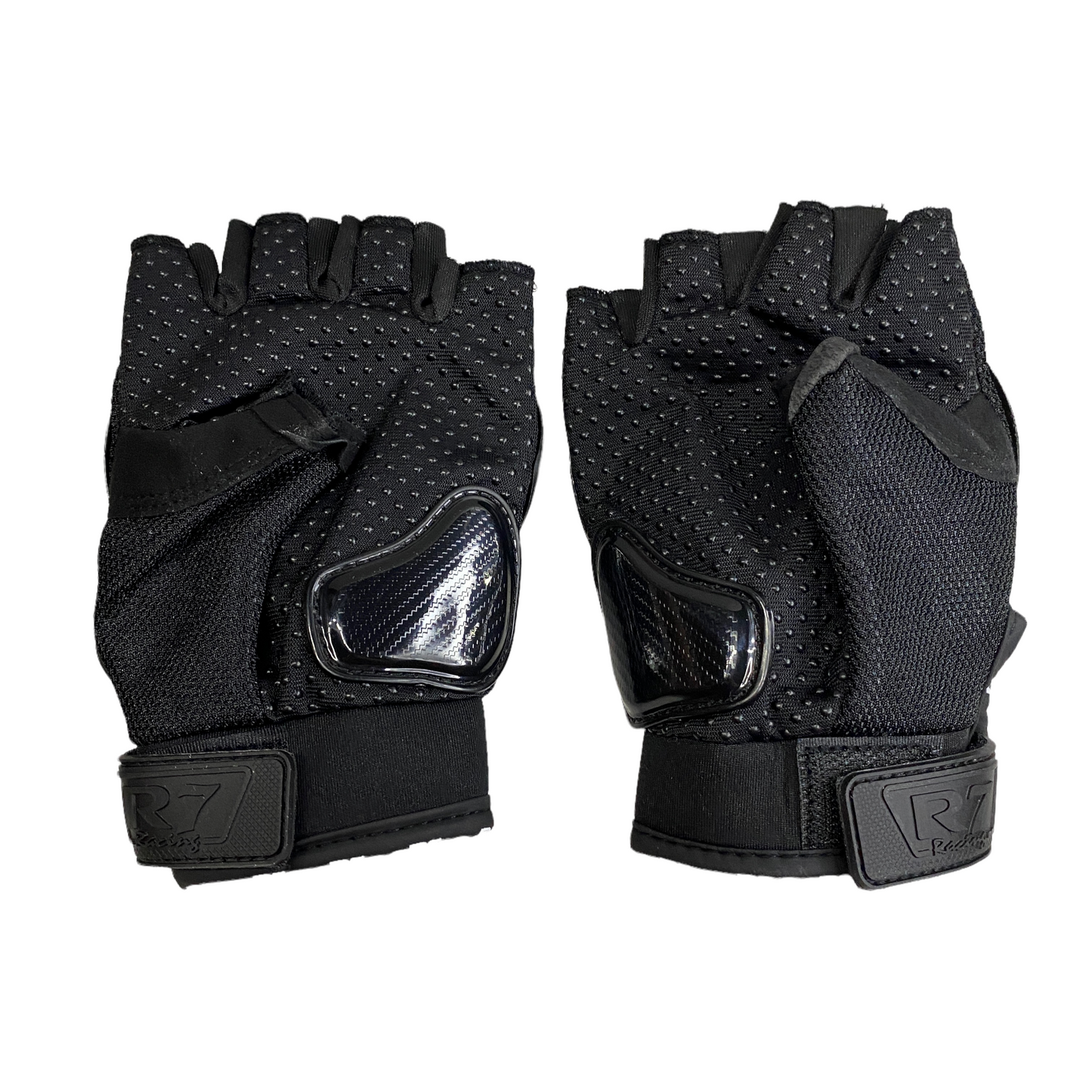 Guantes cortos negro R7 c/protección.