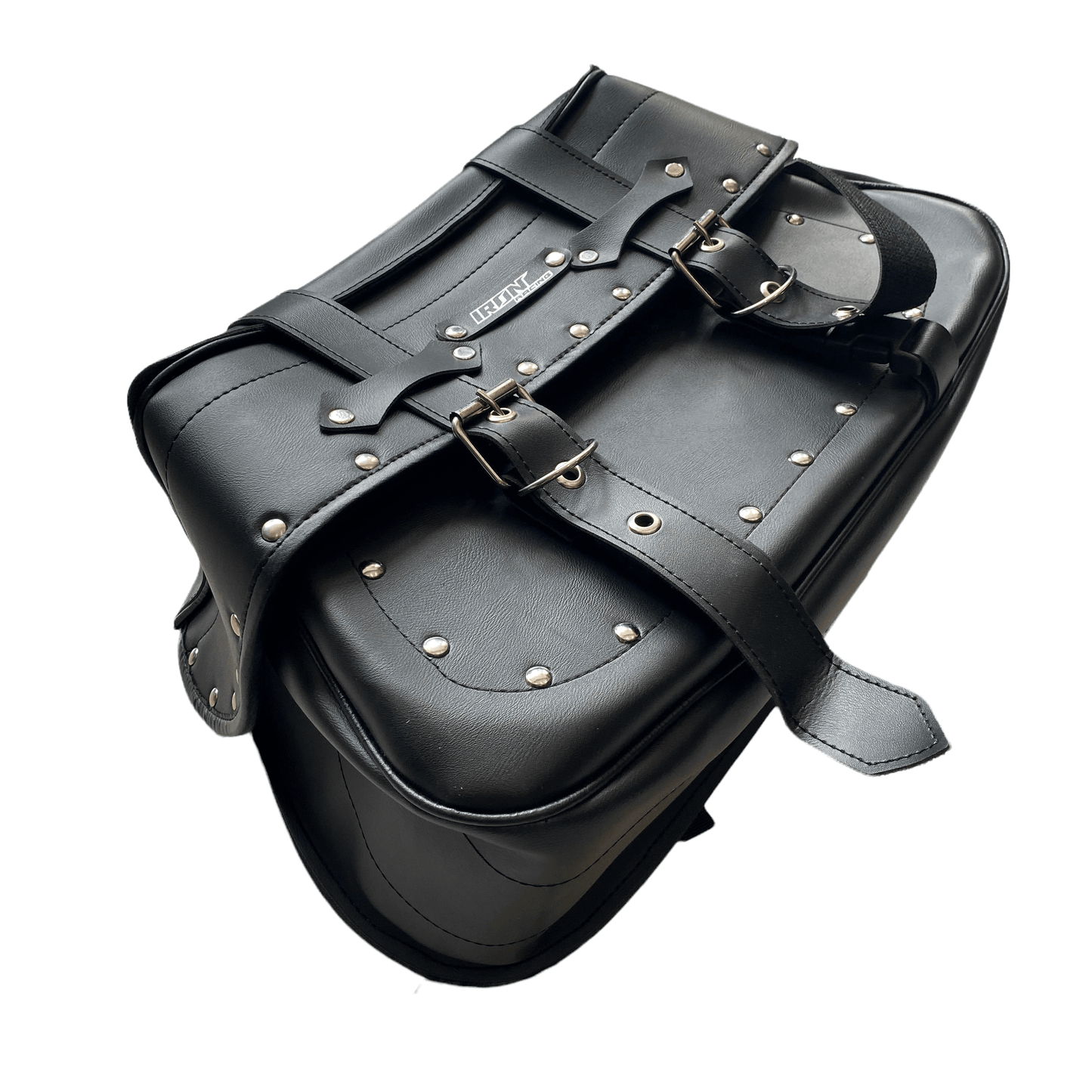 Alforjas de vinipiel para moto con estoperoles