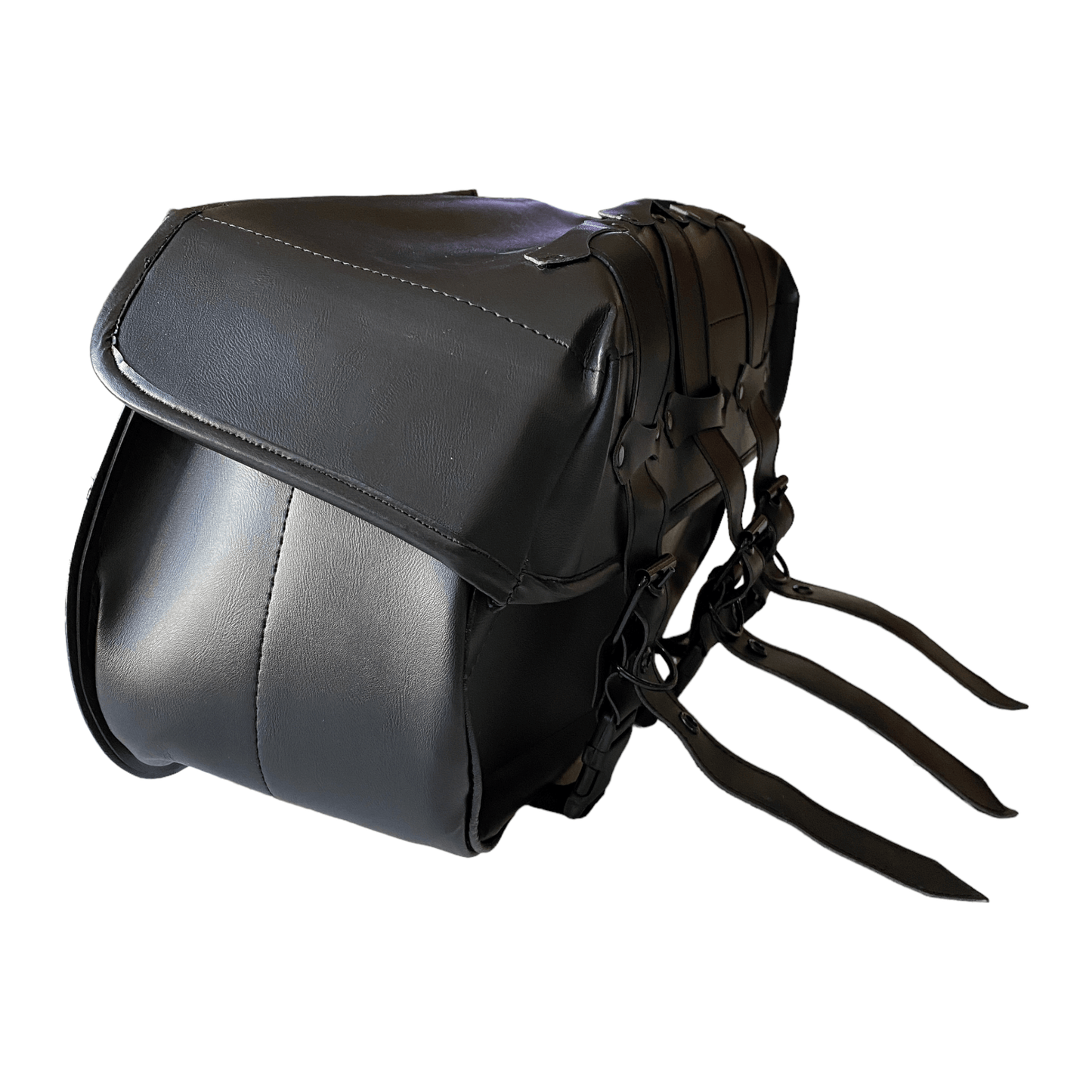 Alforjas de vinipiel para moto Full Black XL