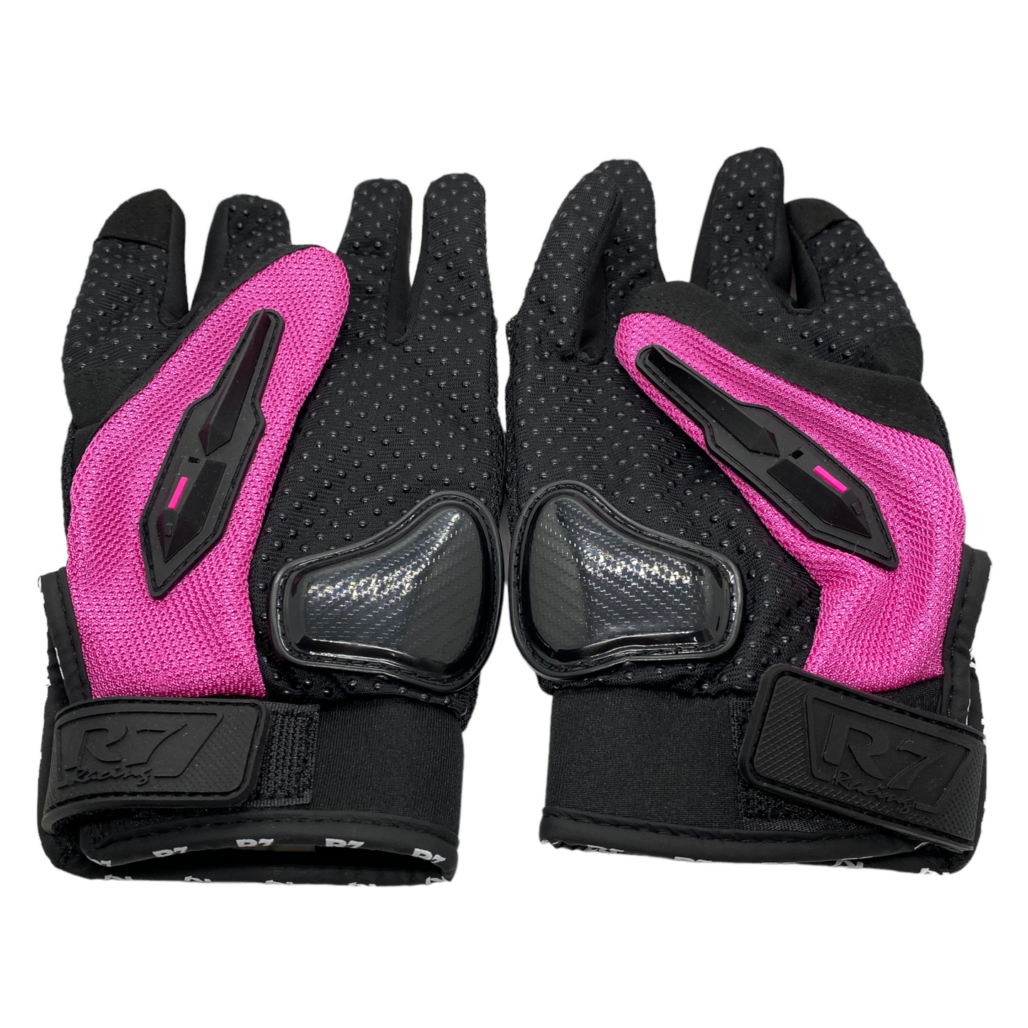 Guantes rosas R7 c/protección y limpiador de mica