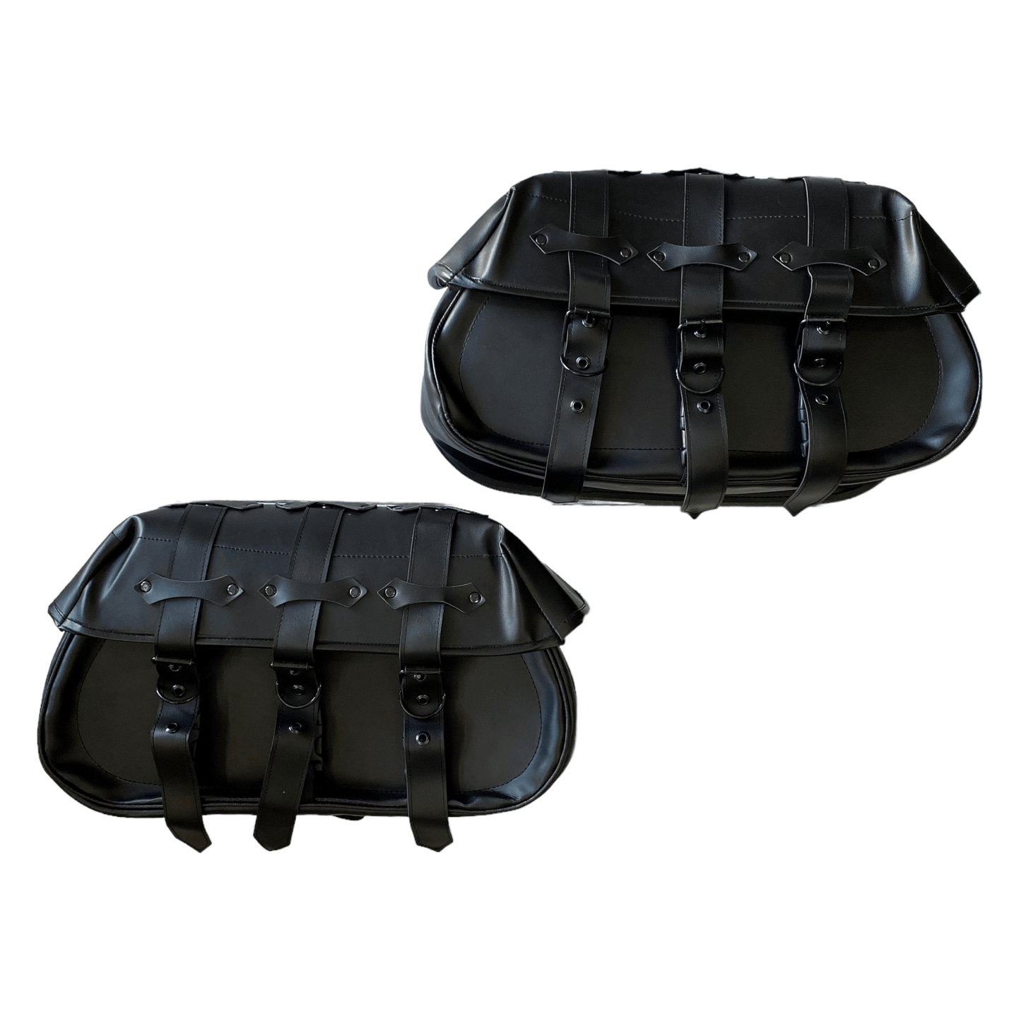 Alforjas de vinipiel para moto Full Black XL
