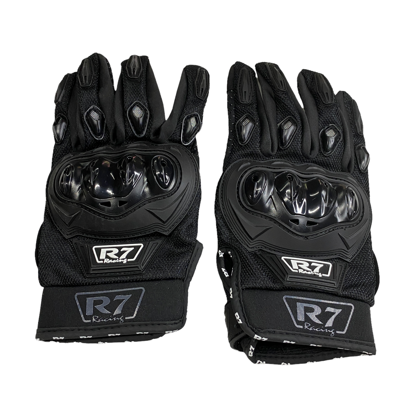 Guantes negros R7 c/protección y limpiador de mica.