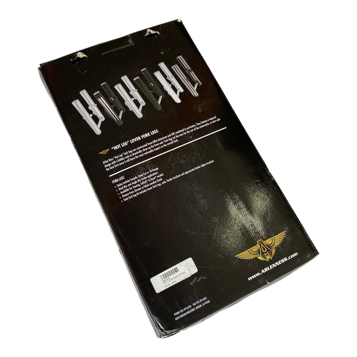 Vasos de suspensión delantera Arlen Ness Deep Cut negro