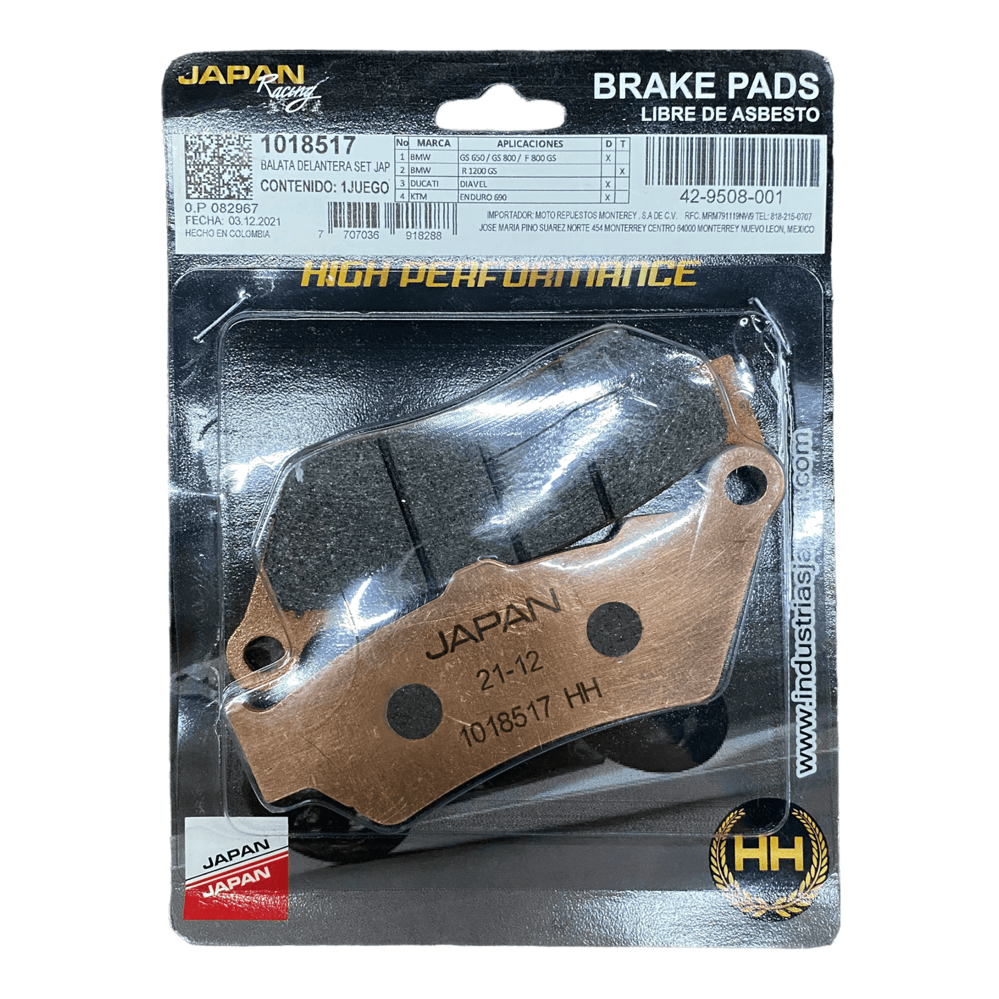 Balatas traseras para BMW G 650gs / Indian Scout / Ducati Scrambler / KTM Enduro y más….