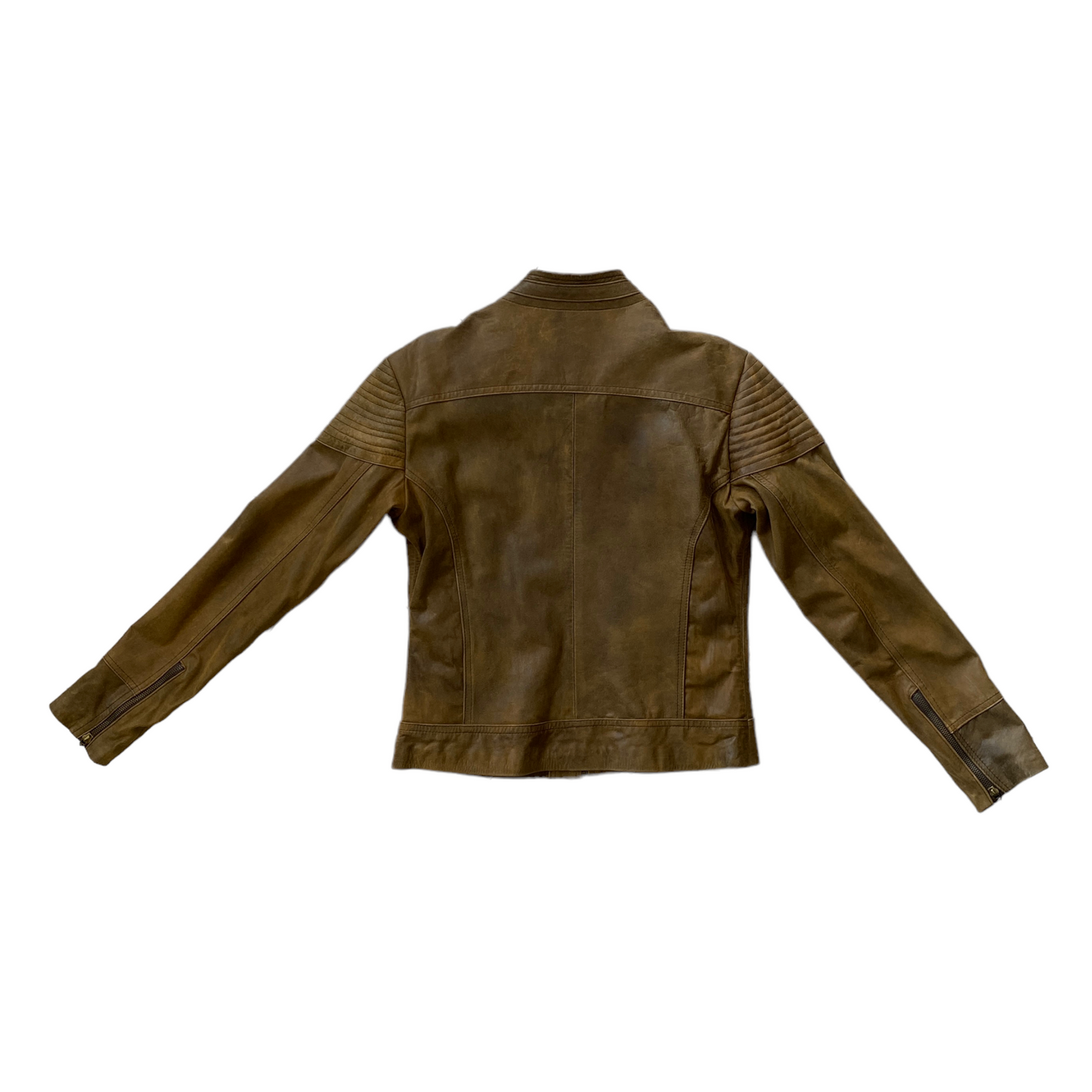 Chamarra Café de piel