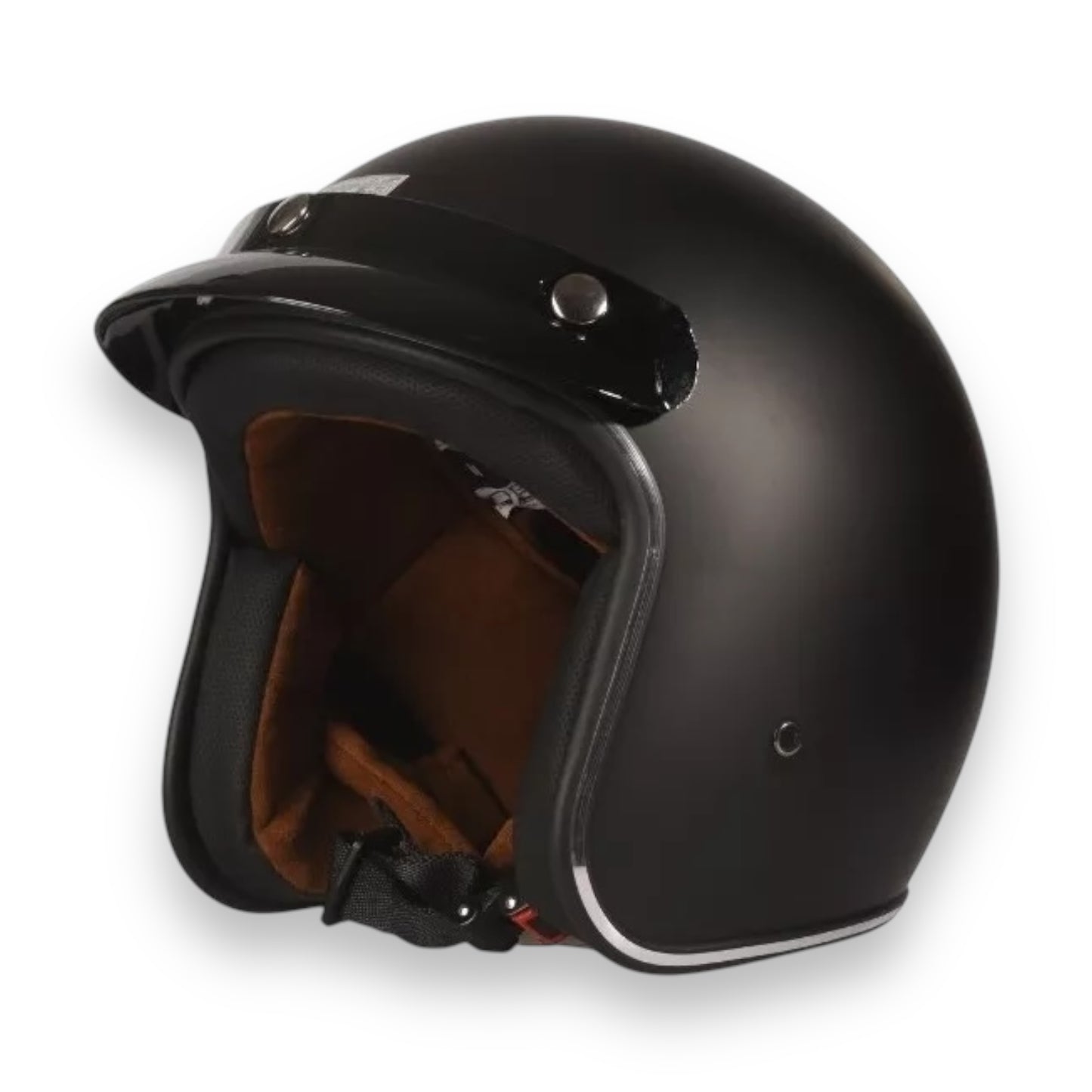 Casco 3/4 Rudos Vintage negro mate