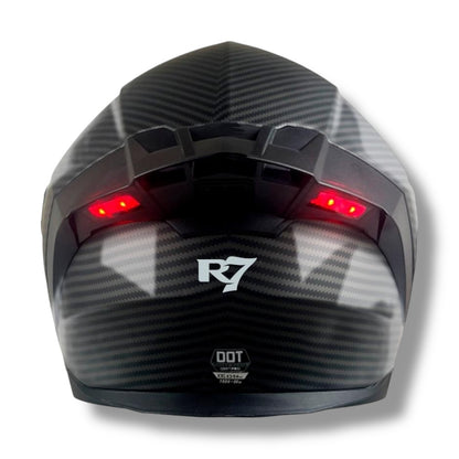 Casco abatible R7 Alfa Night Vision Fibra de Carbón