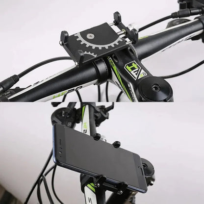 Soporte de Celular Metálico para Moto y Bicicleta | Ajustable 22–32 mm