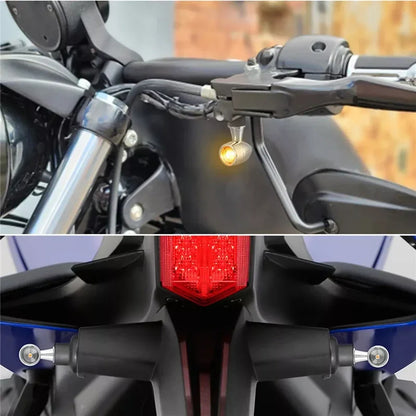 Mini Direccionales LED Tipo Bala 8mm | Ámbar / Rojo