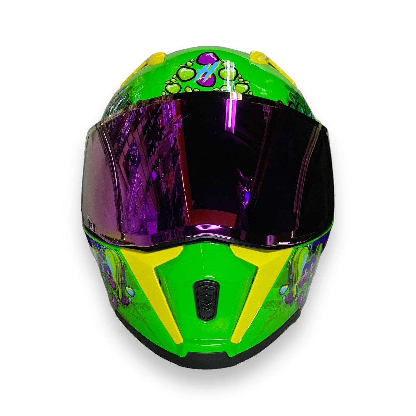 Casco abatible Half Dragon neon (Fotoluminicente)