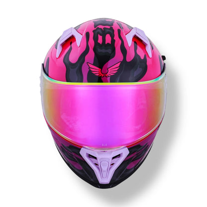 Casco cerrado BKR Hawk Rosa Slime (DOT / ECE)