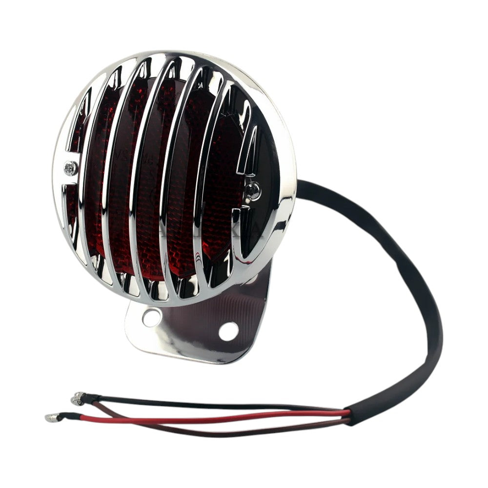 Luz Trasera Redonda para Motocicleta | Freno/Stop | Estilo Chopper