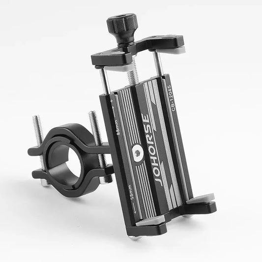 Soporte de Celular de Aluminio para Moto y Bicicleta | Ajustable 58–88 mm