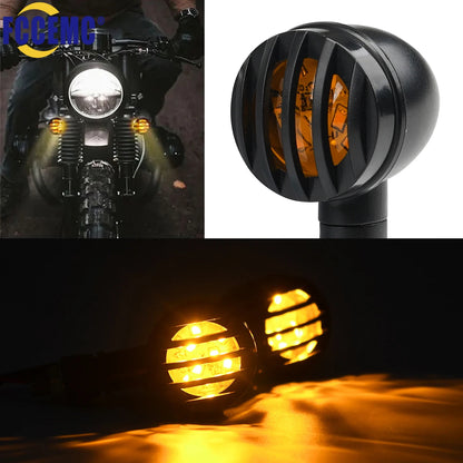 Direccionales LED Bobber / Chopper | Negro Mate