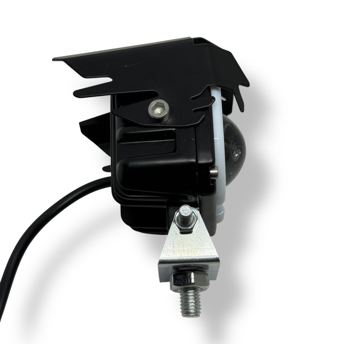 Faro auxiliar LED cuadrado con lupa | Estrobo + DRL