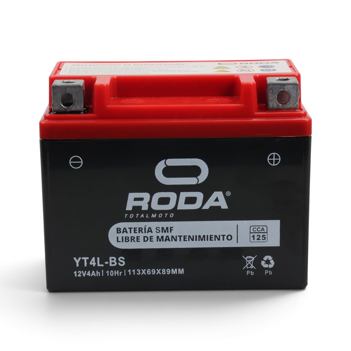 Batería RODA YT4L-BS | 12V 4Ah Sellado