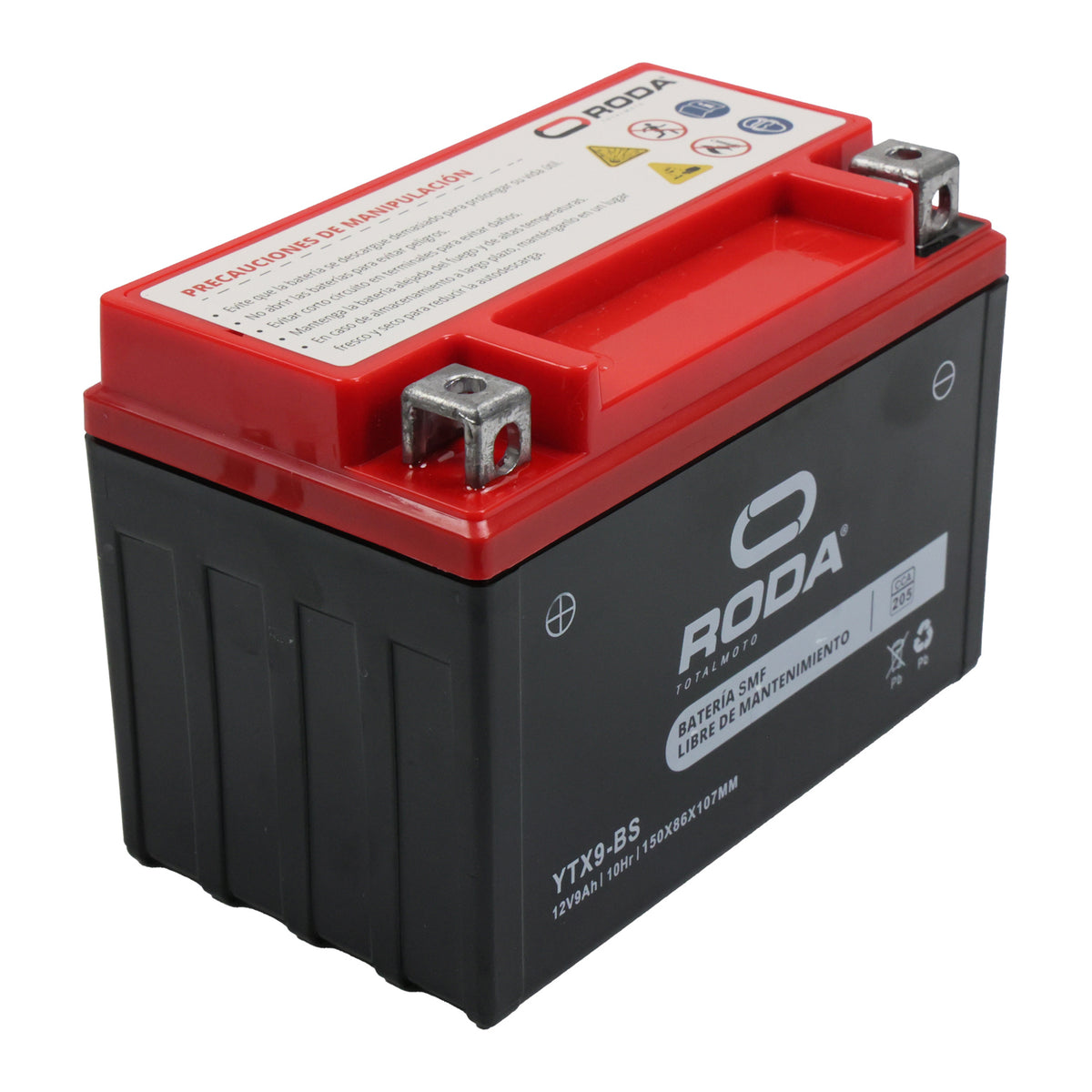 Batería RODA YTX9-BS 12V 9Ah | Sellado