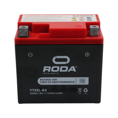 Batería RODA YTX5L-BS 12V 5Ah | Sellada