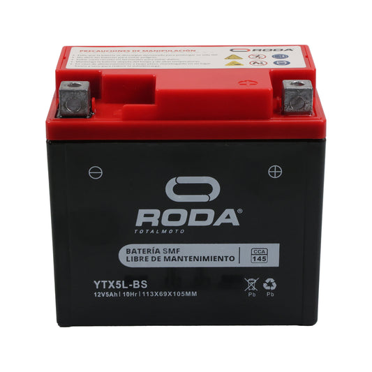 Batería RODA YTX5L-BS 12V 5Ah | Sellada