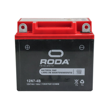 Batería RODA 12N7-4B 12V 7Ah | Sellada