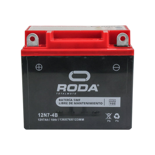 Batería RODA 12N7-4B 12V 7Ah | Sellada