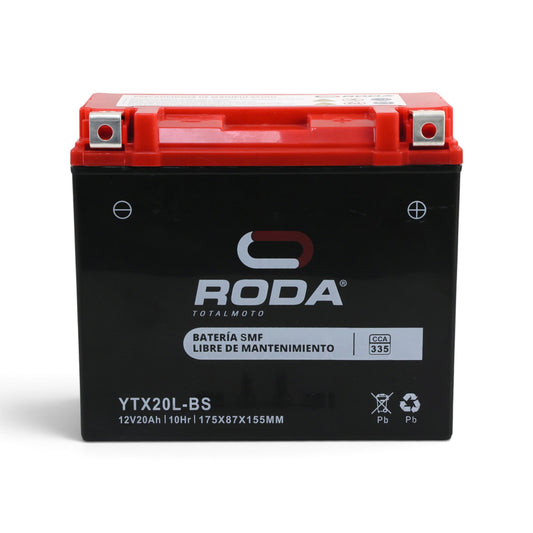 Batería RODA YTX20L-BS 12V 20Ah | Sellada