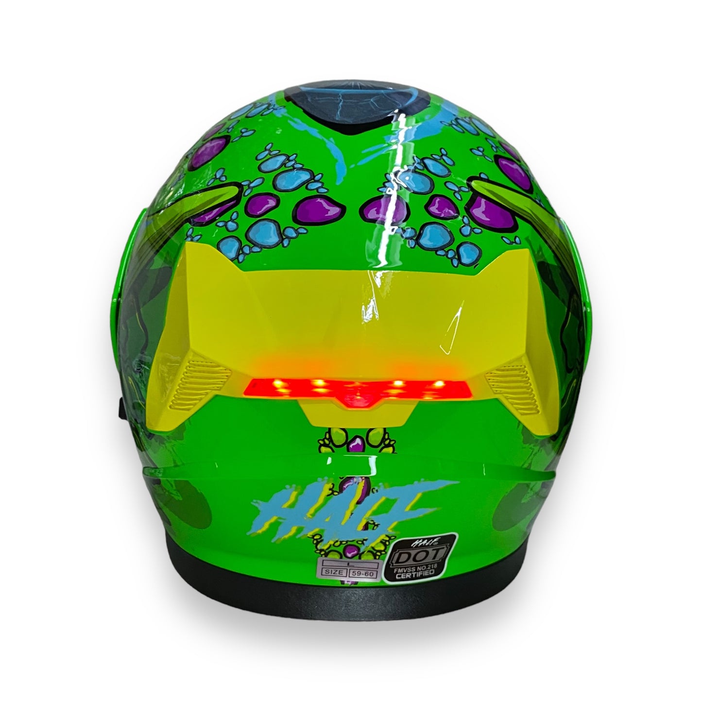 Casco abatible Half Dragon neon (Fotoluminicente)