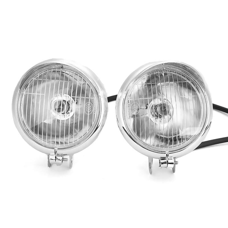 Soporte con faros auxiliares y direccionales tipo chopper