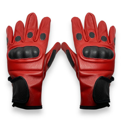 Guantes G2 de piel rojos con protección suave