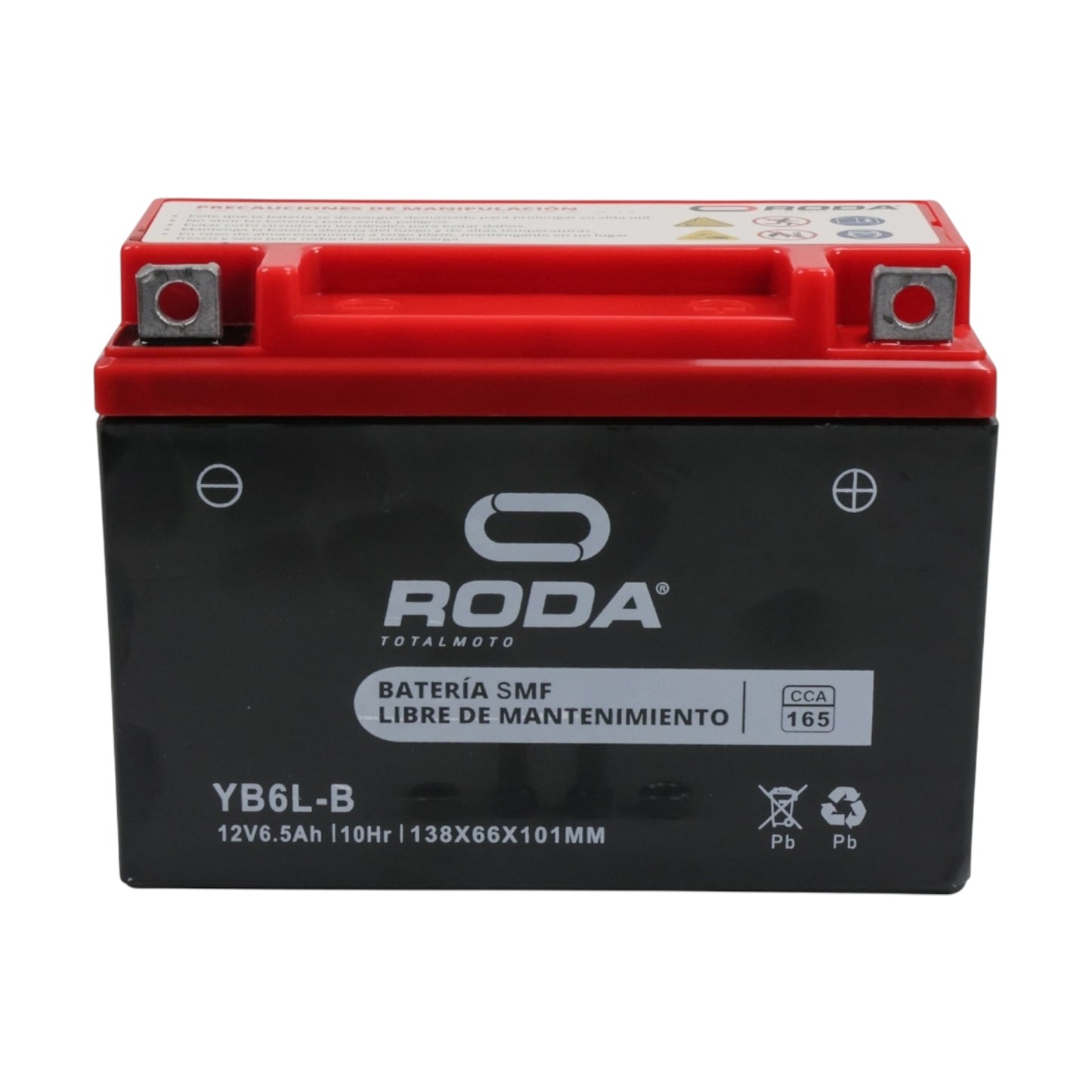 Acumulador Sellado Roda SMF (YB6L-B) 12V 6.5A AGM
