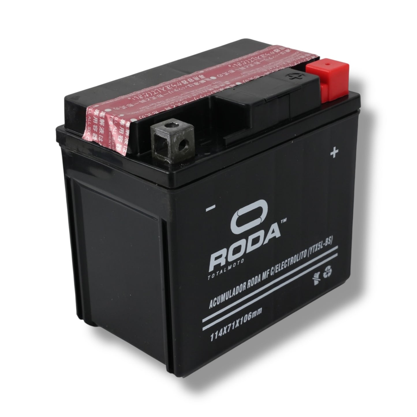 Acumulador MF con Electrolito Roda YTX5L-BS (12V / 4A)