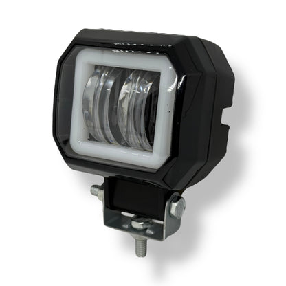 Faro Auxiliar 2 LED Cuadrado | DRL Blanco