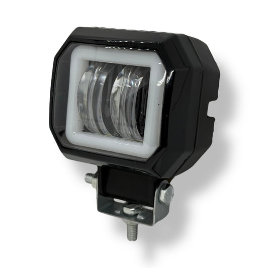 Faro Auxiliar 2 LED Cuadrado | DRL Blanco