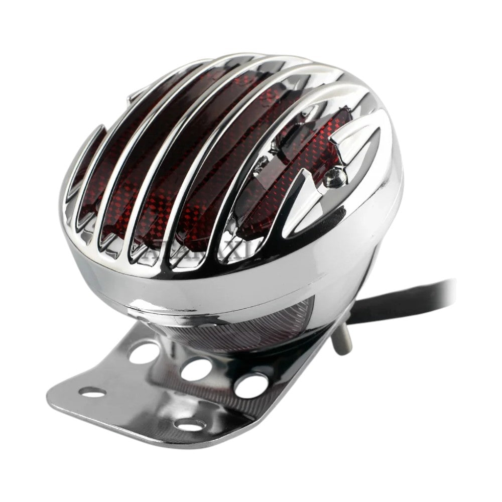 Luz Trasera Redonda para Motocicleta | Freno/Stop | Estilo Chopper