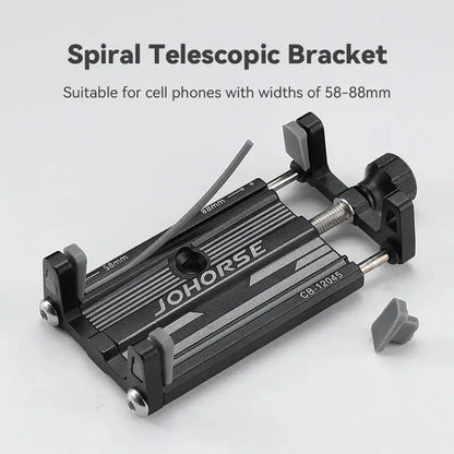 Soporte de Celular de Aluminio para Moto y Bicicleta | Ajustable 58–88 mm