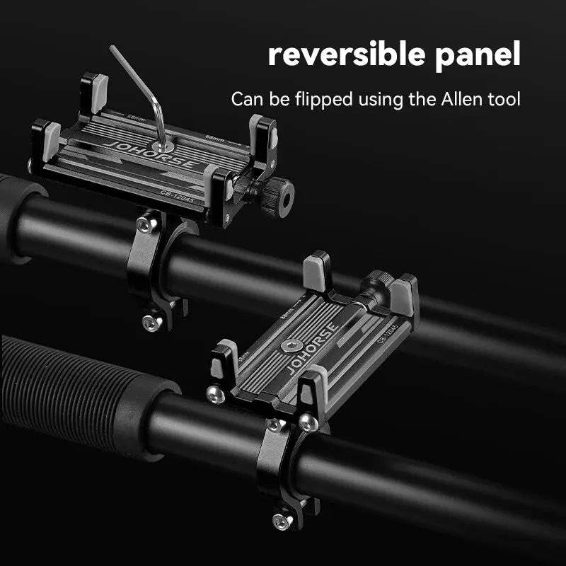 Soporte de Celular de Aluminio para Moto y Bicicleta | Ajustable 58–88 mm