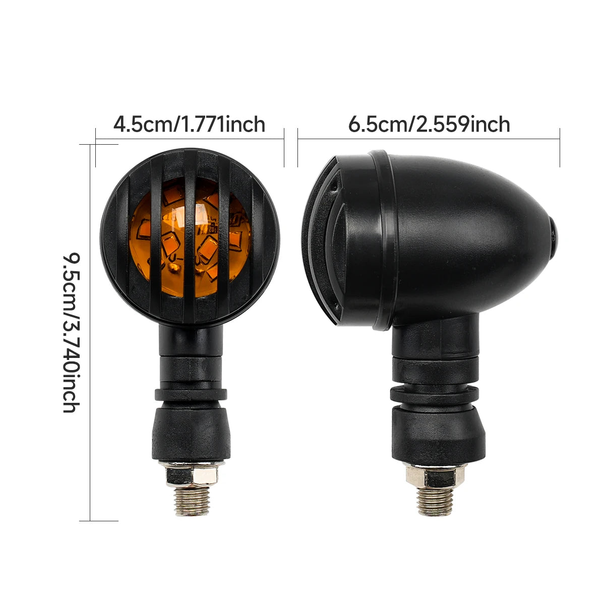 Direccionales LED Bobber / Chopper | Negro Mate