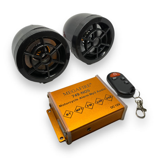 Kit de bocinas Bluetooth para moto con alarma 25w