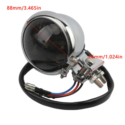 Luz Trasera LED Redonda 12V | Freno/Stop | Custom Chopper Bobber