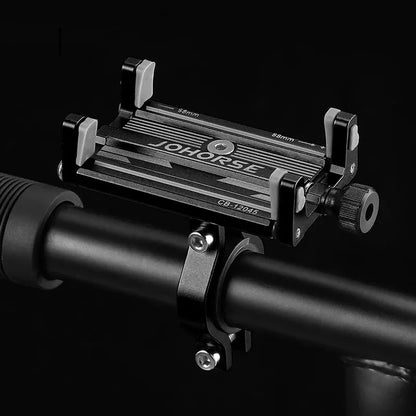 Soporte de Celular de Aluminio para Moto y Bicicleta | Ajustable 58–88 mm